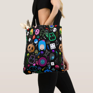 Emo Halloween pattern Tote Bag