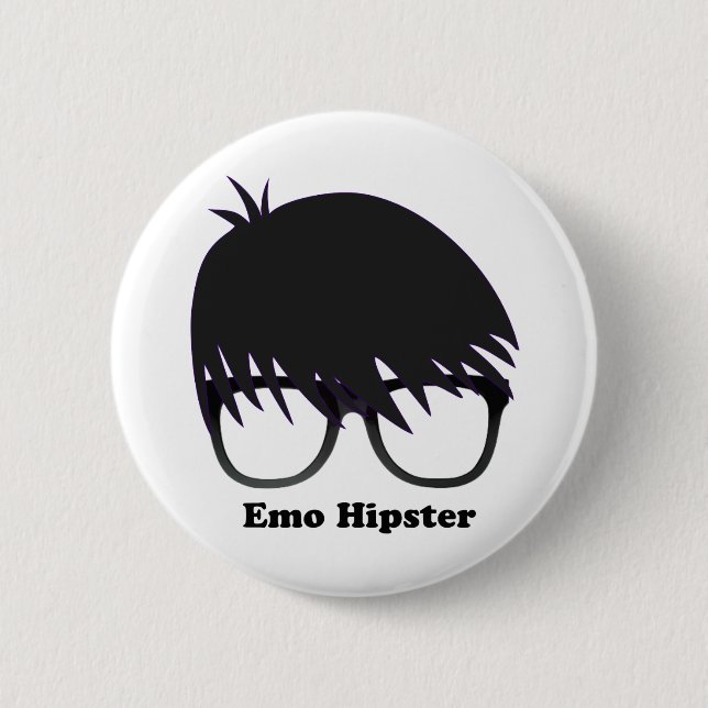 Emo Hipster 6 Cm Round Badge (Front)