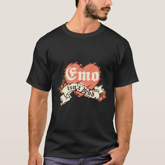 Emo Isn'T Dead Funny Apparel T-Shirt (Front)