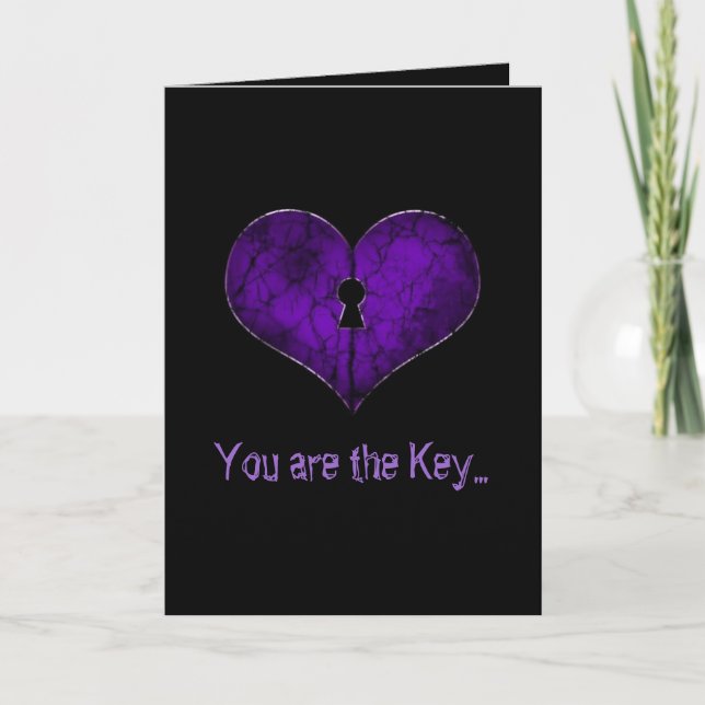 Emo "Key to my Emo Heart" Card (Front)