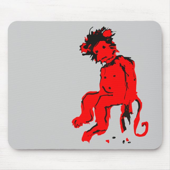 emo monkey ink mouse pad (Front)