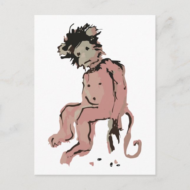 emo monkey ink postcard (Front)