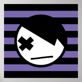 emo on stripes poster