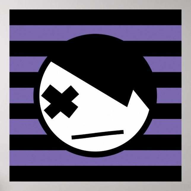 emo on stripes poster (Front)