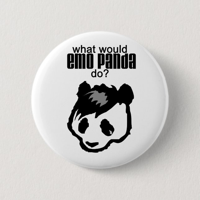 Emo Panda Button (Front)
