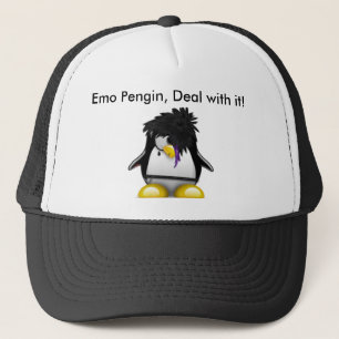 Emo penguin, Emo Pengin, Deal with it! Trucker Hat