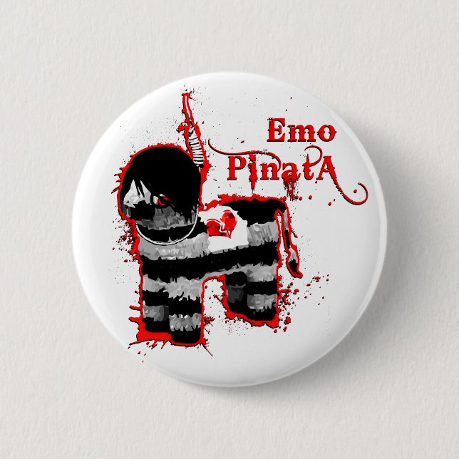 emo pinata 6 cm round badge (Front)