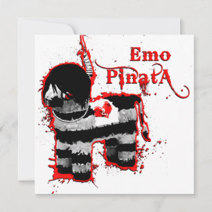 emo pinata invitation