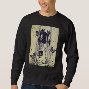 Emo punk graphic womens summer graphic skull butte sweatshirt