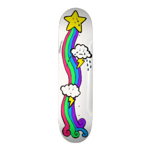 Emo Rainbow Custom Skateboard