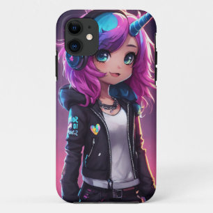 Emo Rock Image: Expressive Artistic Expression iPhone 11 Case