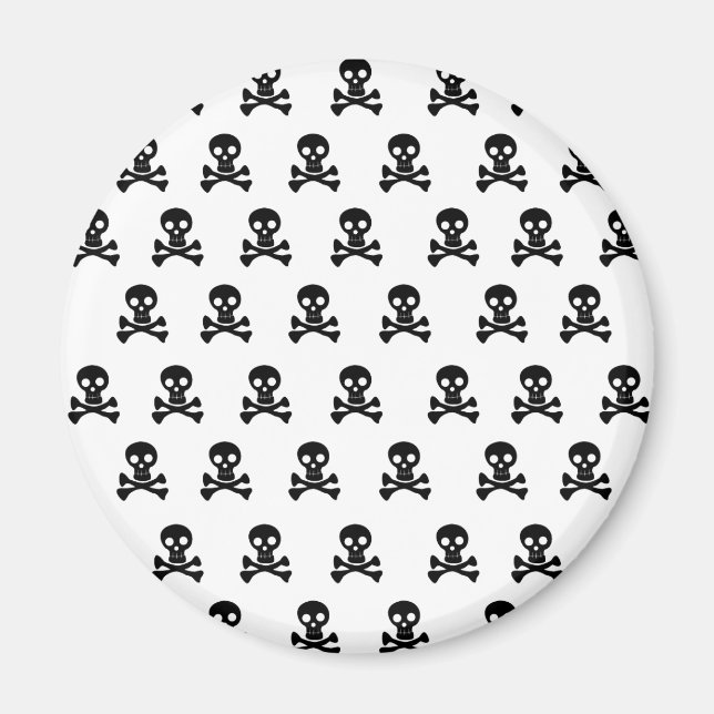 Emo Skulls Black- Emo Alternative Grunge Rock Punk Magnet (Front)