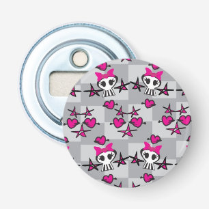Emo Skulls Pattern Bottle Opener