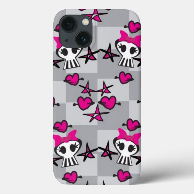 Emo Skulls Pattern Case-Mate iPhone Case (Back)