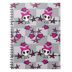 Emo Skulls Pattern Notebook