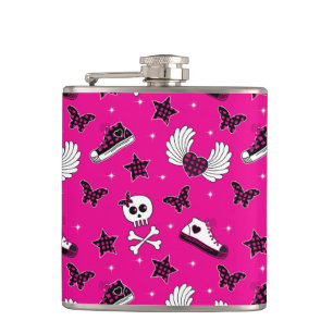 Emo Symbols Hip Flask