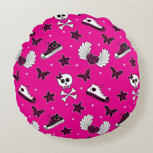 Emo Symbols Round Cushion