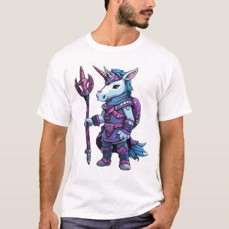Emo Unicorn Viking: Cartoonish Rock Rebel T-Shirt