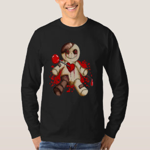Emo Voodoo Horror Scary Doll Needle Heart T-Shirt