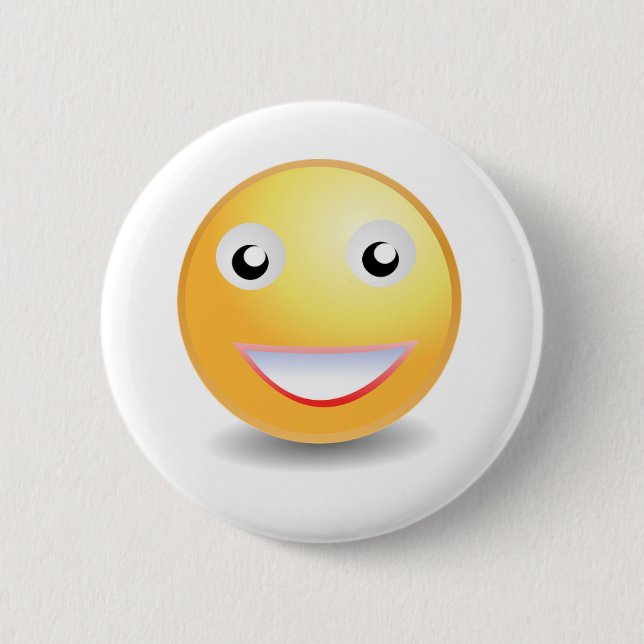 Emoji ! 6 cm round badge (Front)