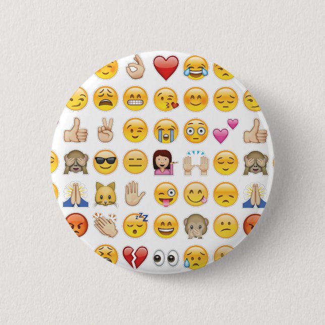 emoji 6 cm round badge (Front)