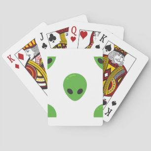 emoji aliens playing cards