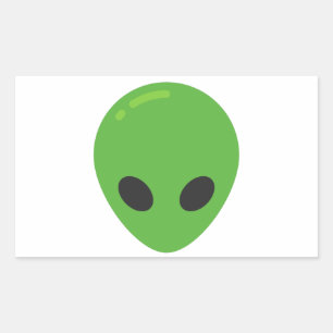 emoji aliens rectangular sticker