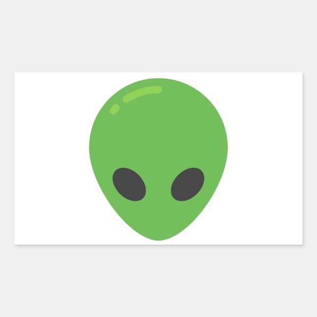 emoji aliens rectangular sticker (Front)