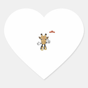 emoji animals giraffe thumb up  heart sticker