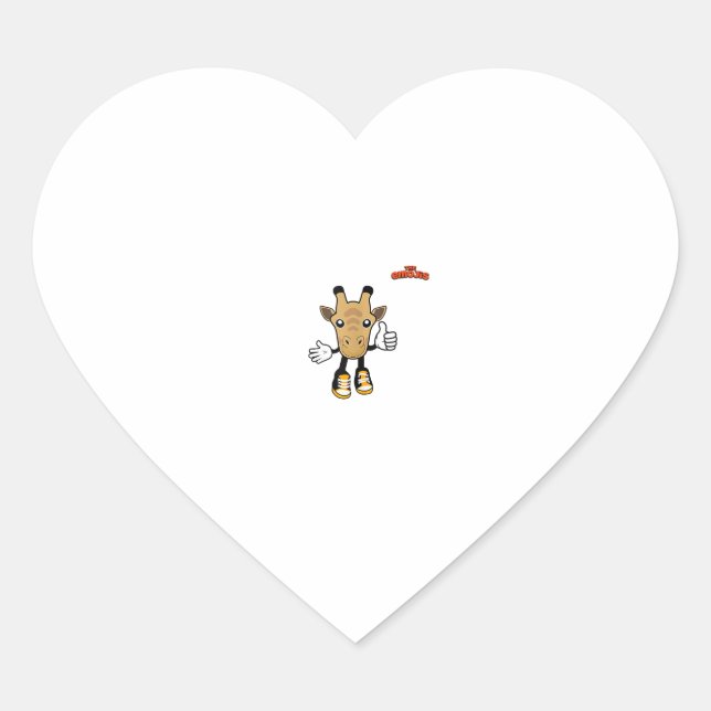 emoji animals giraffe thumb up  heart sticker (Front)