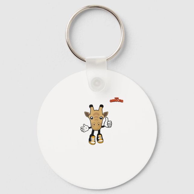 emoji animals giraffe thumb up  key ring (Front)
