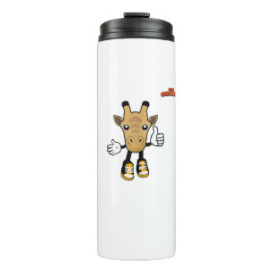 emoji animals giraffe thumb up  thermal tumbler