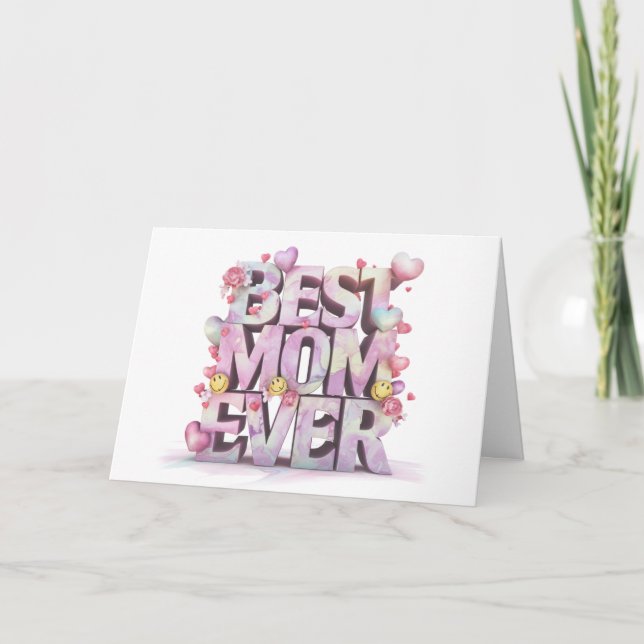 *~* Emoji AP72 Photo Whimsical Mother's Day Card (Front)