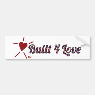 Emoji-art, heart-filled, Built4Love and logo Bumper Sticker