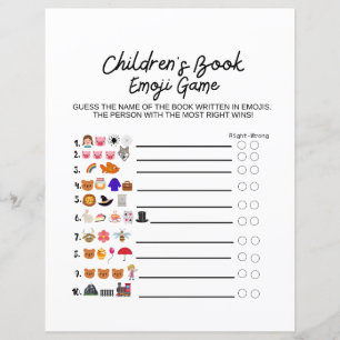 Emoji Baby Shower Game with Answers