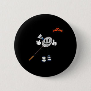 Emoji Badminton Sports Thumb Up  6 Cm Round Badge