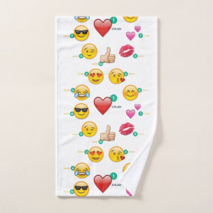 emoji bath towel set