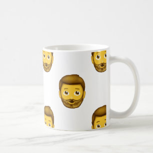 emoji bearded man coffee mug