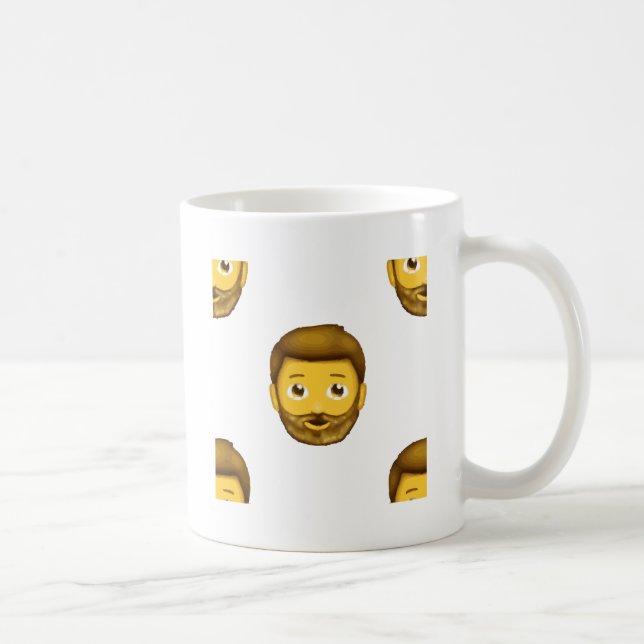 emoji bearded man coffee mug (Right)
