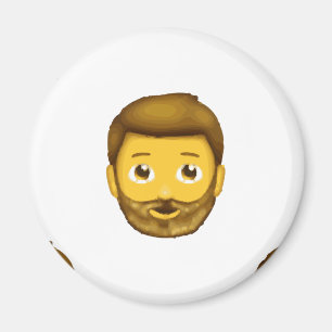 emoji bearded man magnet