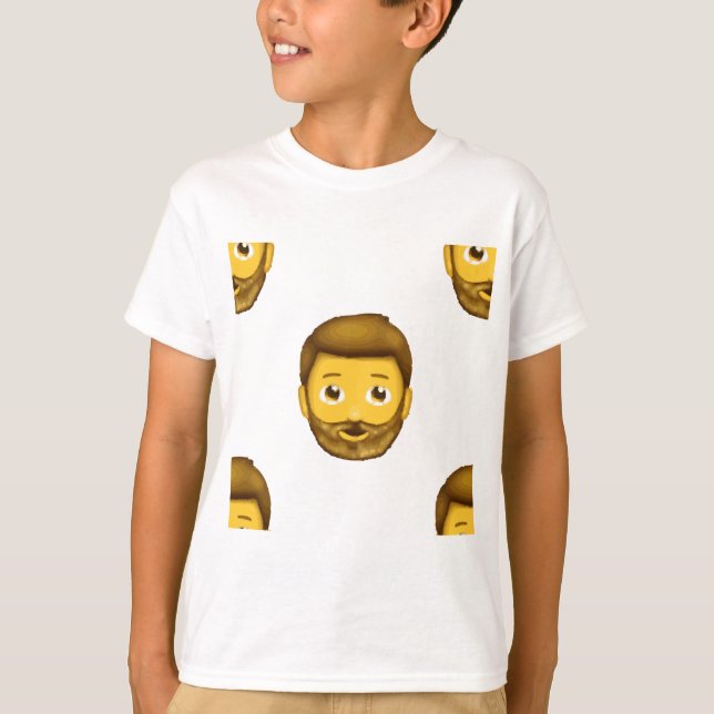 emoji bearded man T-Shirt (Front)