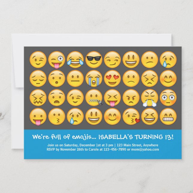 Emoji Birthday Invitation (Front)