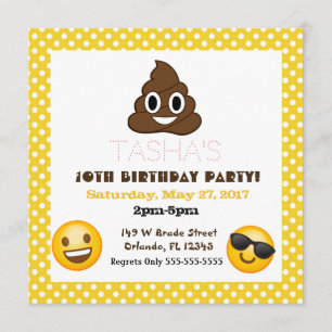 Emoji birthday invitation
