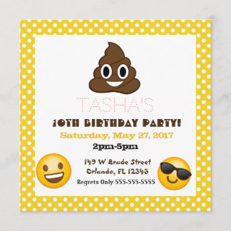 Emoji birthday invitation