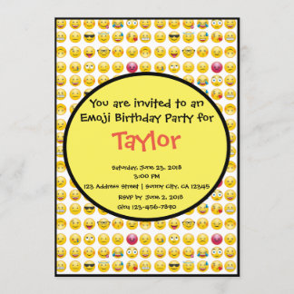 Emoji Birthday Party Invitation