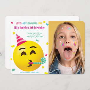 Emoji Birthday Photo Invitation