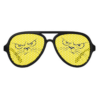 EMOJI CAT. ANGRY EMOJI AVIATOR SUNGLASSES