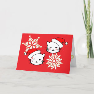 Emoji Cats Christmas Card