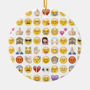 emoji ceramic tree decoration