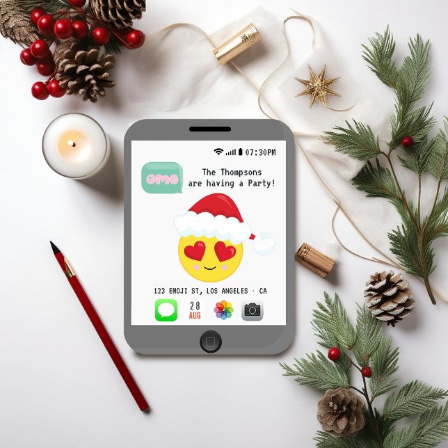 Emoji Christmas Party Invitation (Emoji Christmas)